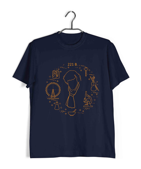 2 clock design TV Series Casual Graphic Printed T-Shirt for Men